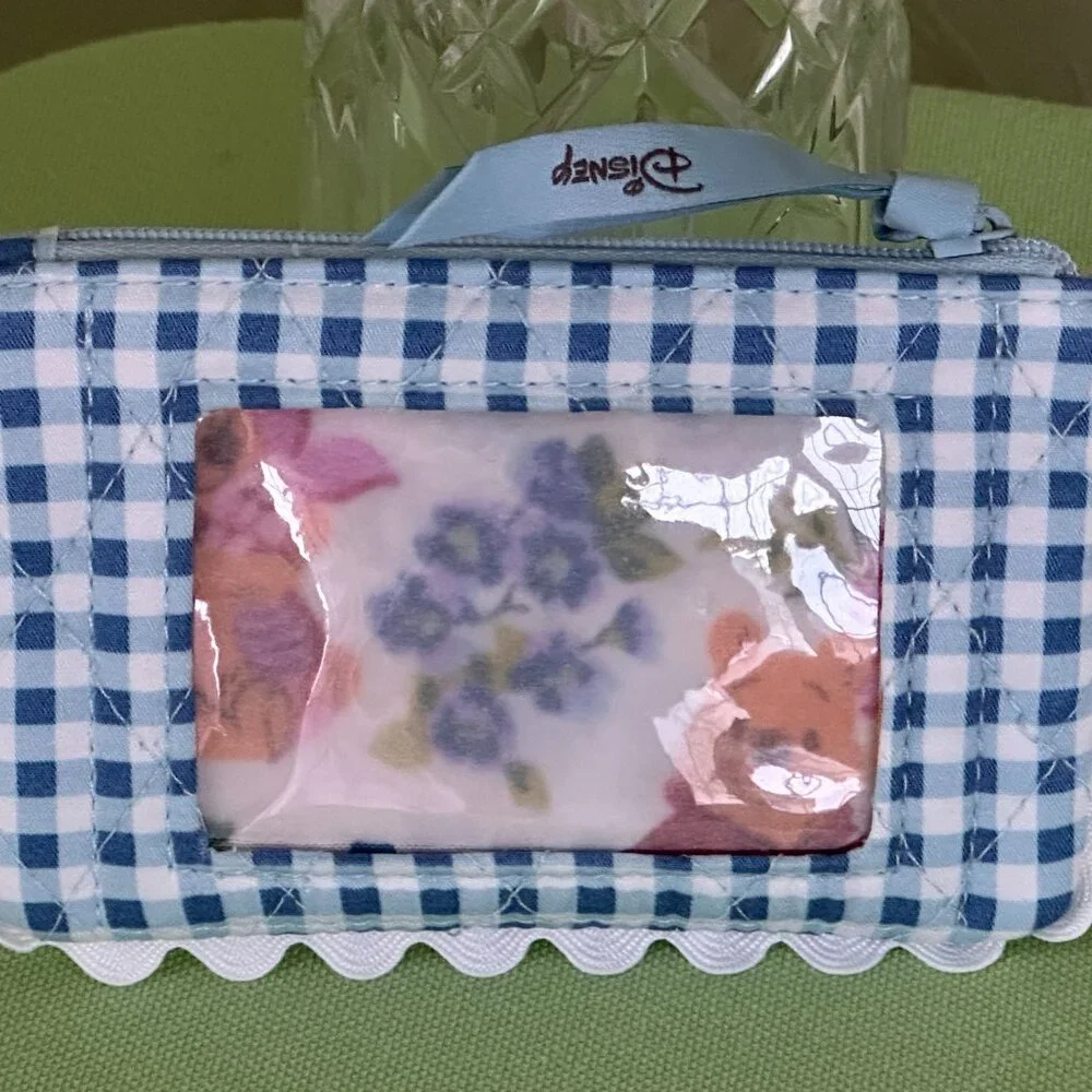 VERA BRADLEY DISNEY WINNIE THE POOH ZIP ID CASE:NWT SPRINGTIME GINGHAM